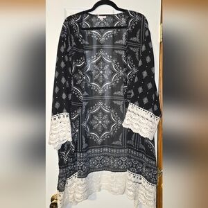 Women’s Pinky Size 3X Boho Kimono Wrap Coastal Cowgirl Western Whimsygoth